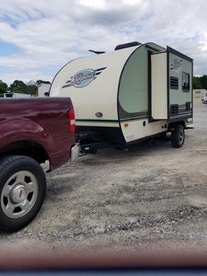 Our R-Pod before Miles RV Center helped us.