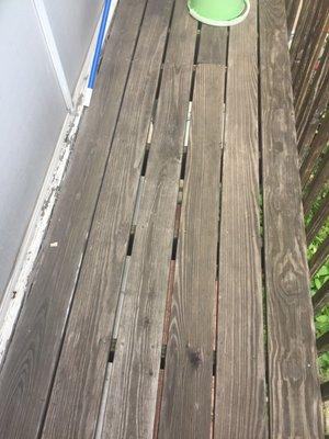 Deck nail pops affecting structure