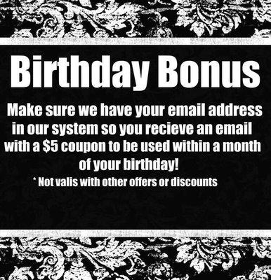 Birthday Specials