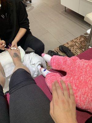 Baby and me pedicure