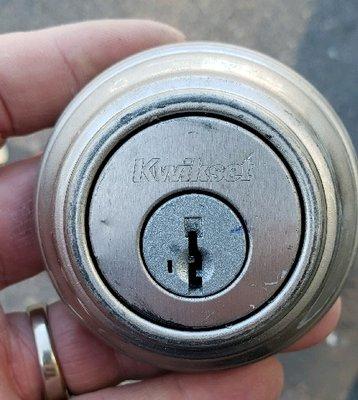 24 hour Old Glory Locksmith of Litchfield Park AZ was able to unlock and rekey / repair this Kwikset Smart Key deadbolt that had failed.