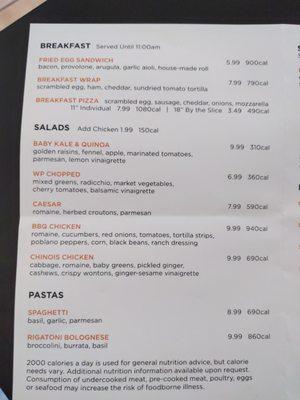 Grab & Go Menu