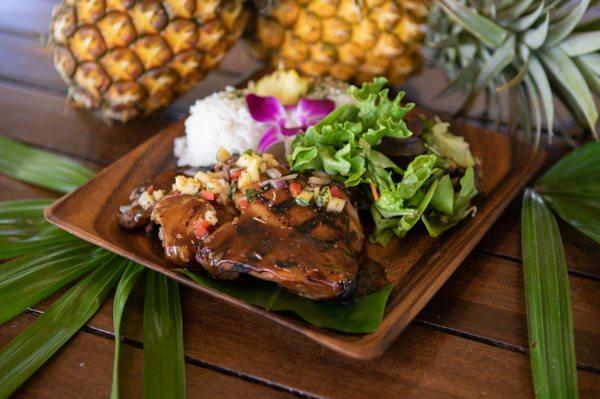 Hawaiian BBQ Chicken Plate