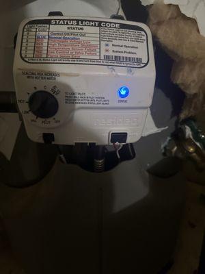 Water heater control panel