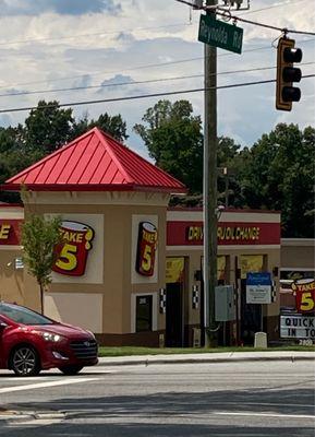 Take 5 Oil, corner of Reynolda Rd.