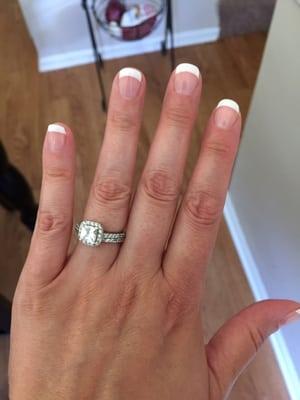 A gel French manicure by Cathy! So pleased!