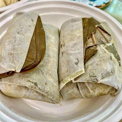 Sticky Rice Wrapped in Lotus Leaf (lo Mai Gai) 
 八 珍 糯 米 鷄