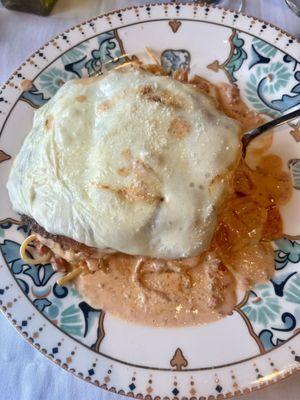 Pollo alla Parmigiana with rosa sauce