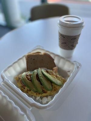 California omelette and coffee