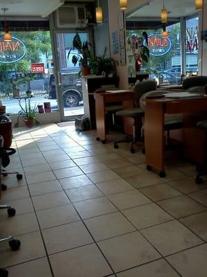 Inside of nail salon