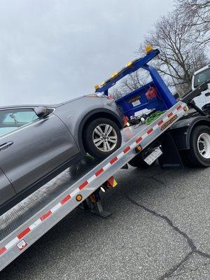 Car getting towed