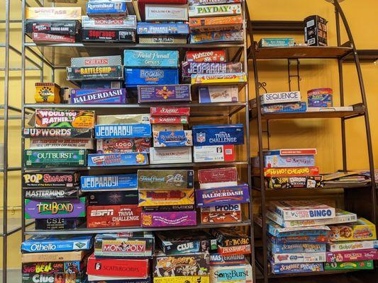 Plenty of board games to make a fun night out for any group!