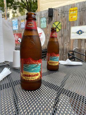 Afternoon beers on their little outdoor space.