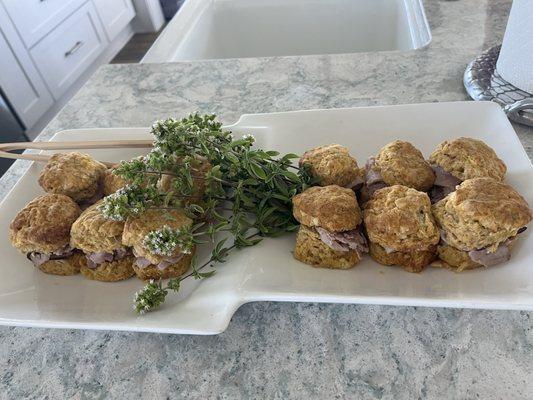 Sweet Potato Biscuits with Ham