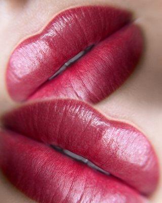 Lip blush technique