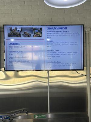 Menu board 1