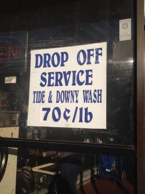 Tide and Downy drop off service