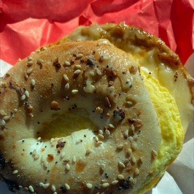 Everything bagel sandwich