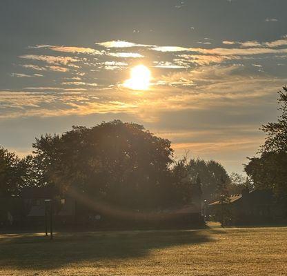 Another beautiful September sunrise on my morning walk up to the school.