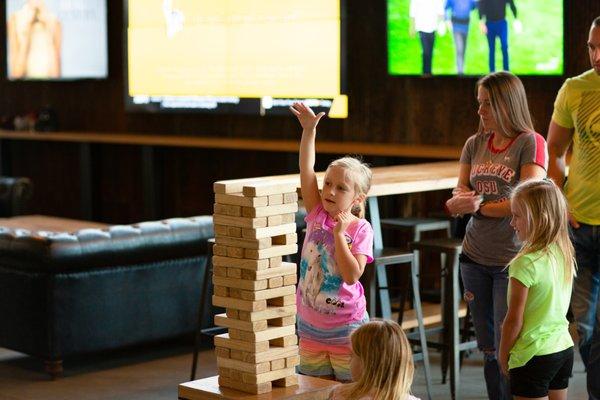 Giant Jenga! Pretty self-explanatory.