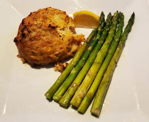 Single crab cake plate