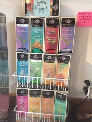 Both stands have a variety of tea! :) I recommend the Moroccan mint, it's really refreshing!