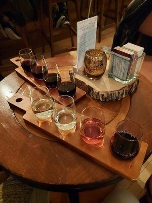 Flights of wine.