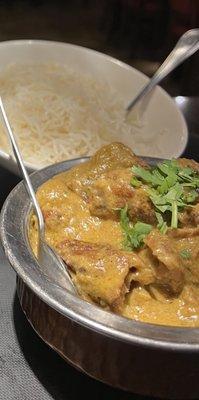 Kabab Masala served with rice