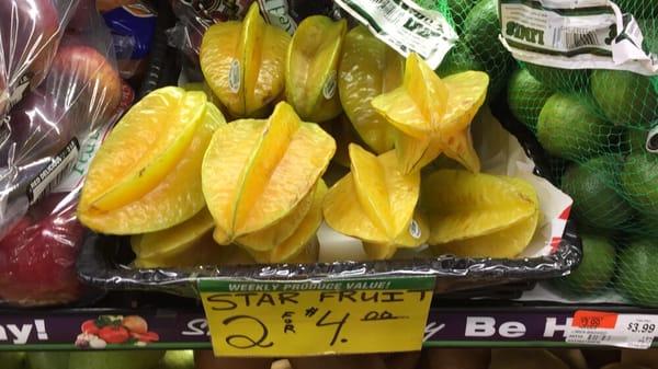 2$ perfectly ripe star fruit. Actually the best star fruit I've ever had.