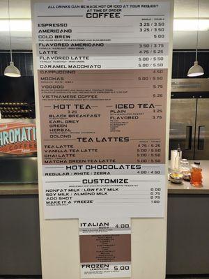 Cafe Menu