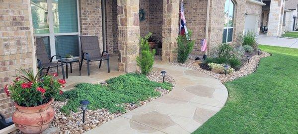 Front porch stone coat overlay