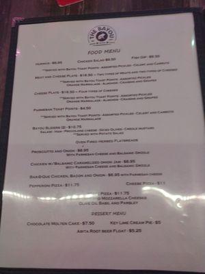 Food Menu, Awesome little New Orleans Establishment