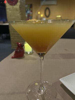 A specialty cocktail post Valentine's Day. Can't recall the name but it had fruit at the bottom and was delicious