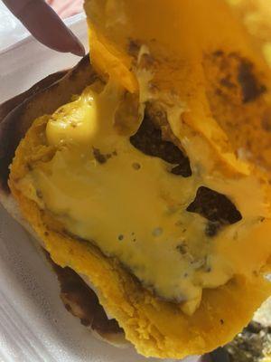 Beef patty with cheese