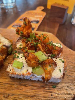 Buffalo Cauliflower Bruschetta