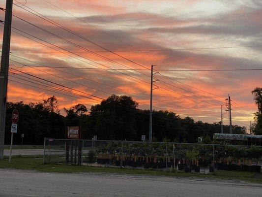 View of the sky leaving the Pumps 4/29