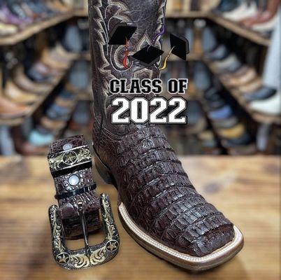 Caiman Back Skin Boots & Belt