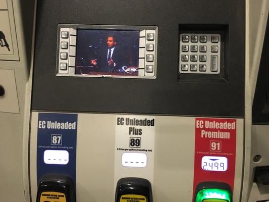 Watch the news while you pump