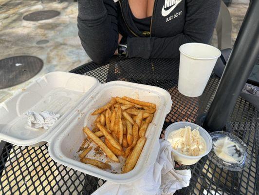 We just had the Cajun Garlic fries.