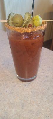 Spicy Bloody Mary is delicious.