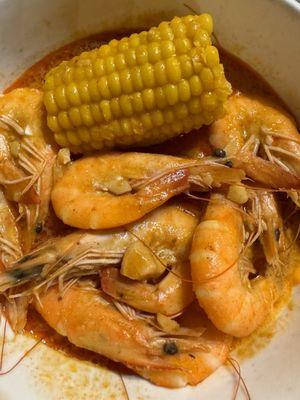 Shrimp with head - house sauce - mild