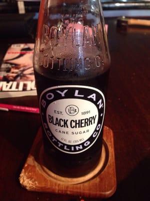 This bottled black cherry soda is good