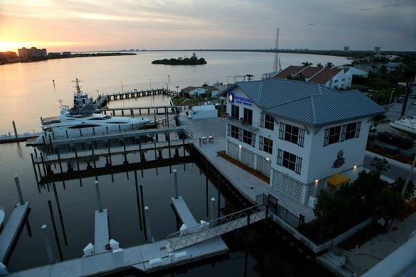 Exterior view of DYS and marina docks.