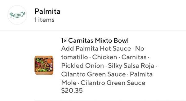 Carnitas Mixto Bowl Order from DoorDash