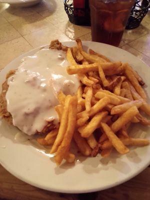 The best chicken fried steak around and always the best waitresses to serve you