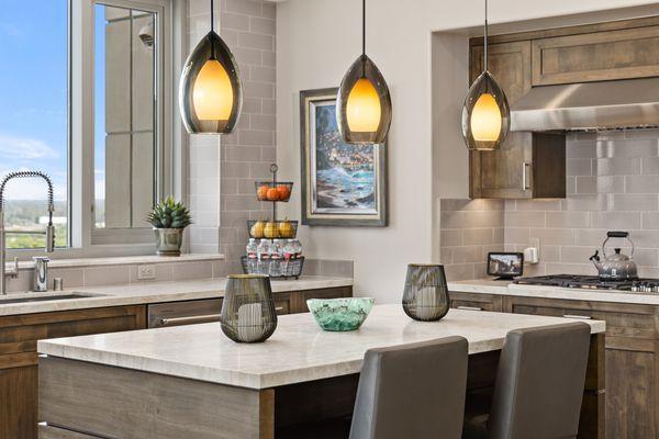 Another view from the kitchen in our Irvine luxury townhome design & remodel