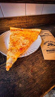 Regular Pizza Slice. $3 + tax + tip