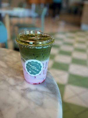 Raspberry matcha