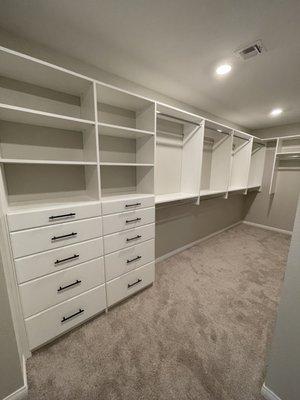 Finished closet system