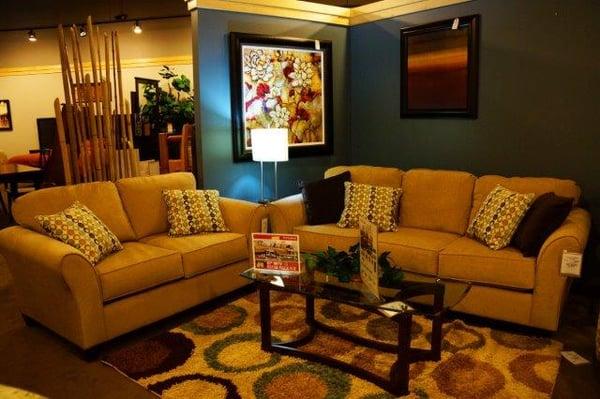 Living room sets at Slumberland Furnture store in Benton Harbor